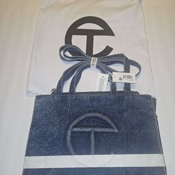 Telfar- Medium Denim Shopper - Blue - Picture 15 of 16